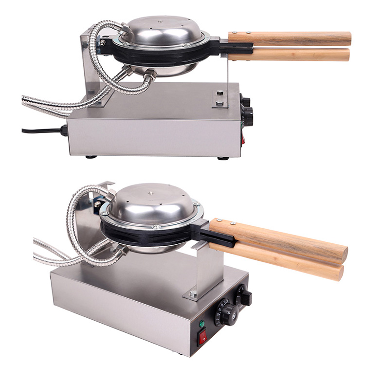 220V Commercial Electric Bubble Waffle Maker for Hong Kong Style Belgian Egg Waffles