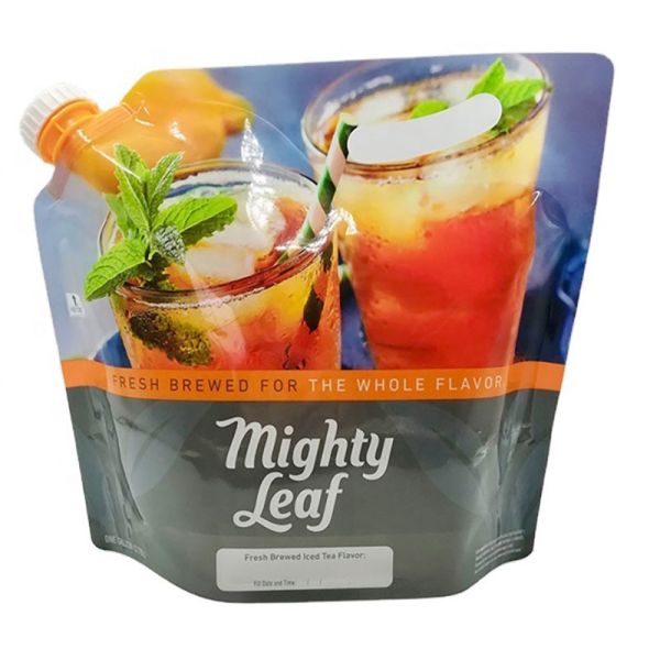Liquid Beverage Resealable Paper Pouches Spout Reusable Juice Pouch