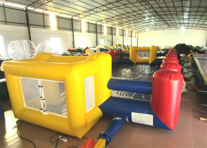 High Durability Blow Up Football Game , Inflatable Football Toss Game Blow Up Football Pitch