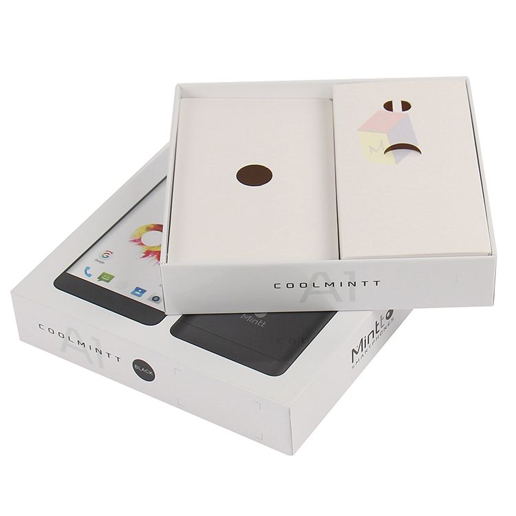 Rigid Cardboard Electronic Packaging Box Corrosion Proof Mobile Phone Box With Lid