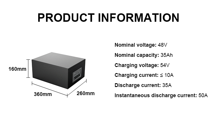 OEM / ODM Lithium Iron Phosphate Battery Pack 35AH 48V LiFePO4 Lithium Battery