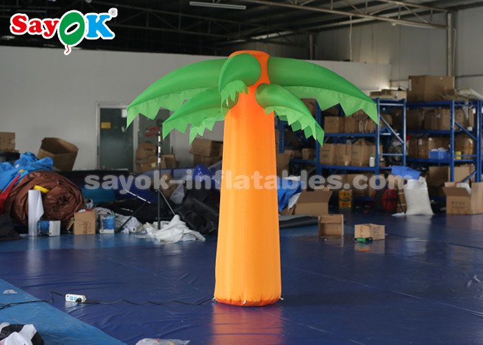 Green And Yellow Christmas Inflatable Lighting Decoration / Blow Up Tree