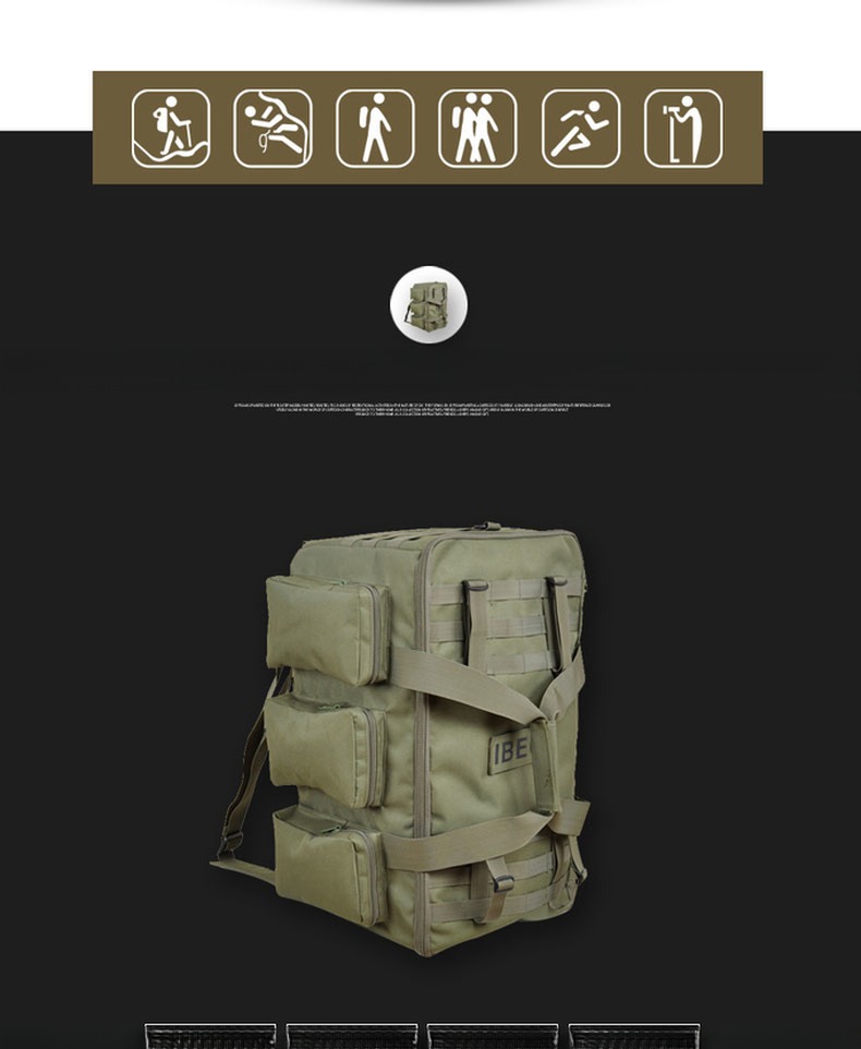 Large Capacity Multi-function Backpack for Outdoor Sport Unisex Nerve Bridge Technique