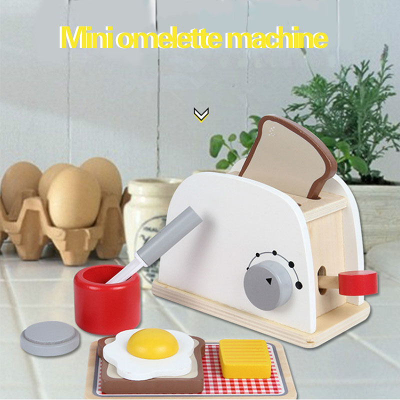 Simulation Coffee Machine Wooden Miniature Kitchen Set For Baby Early Learning