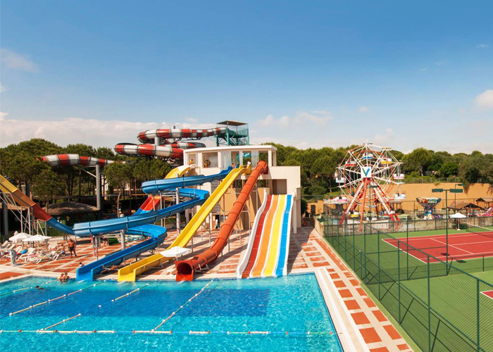 Combined Spiral Tube Water Slide Water Fun Amusement Park Fiberglass Ground Slide