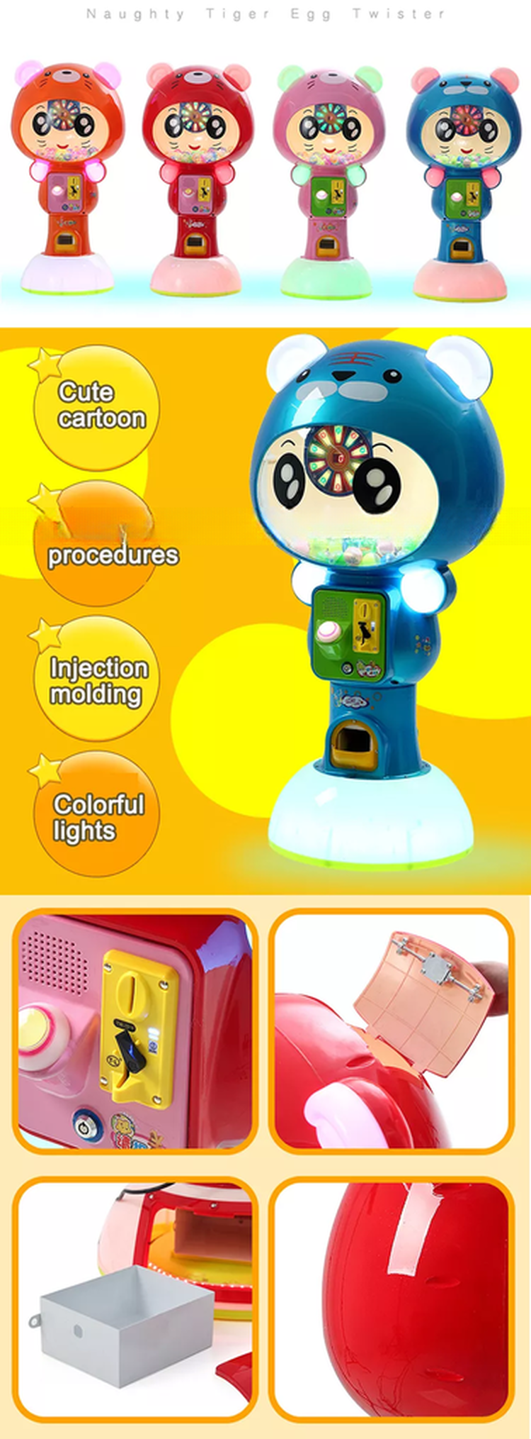 Dreamland coin operated plastic prize vending capsule toy game machine for entertainment center
