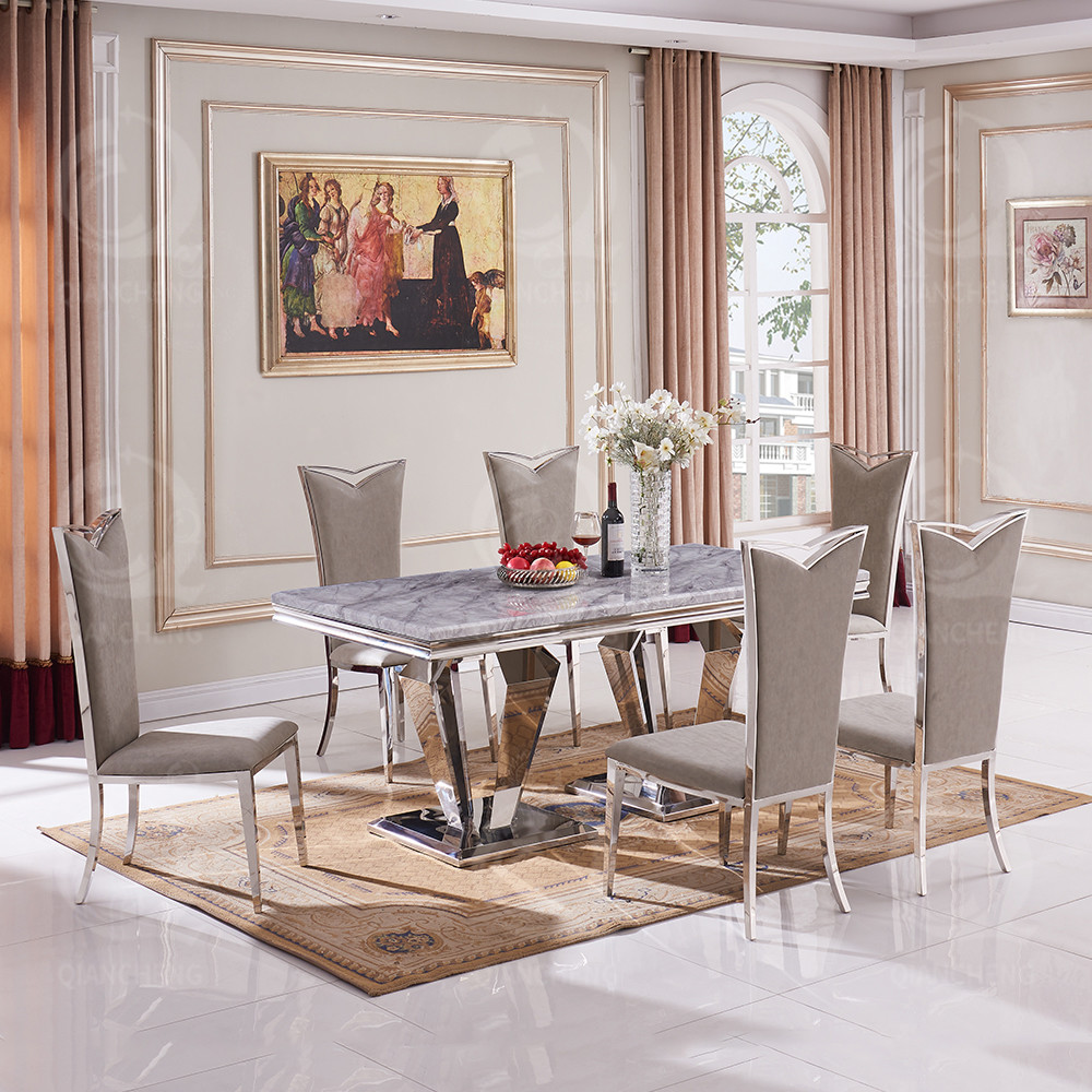 180cm Stainless Steel Dining Table