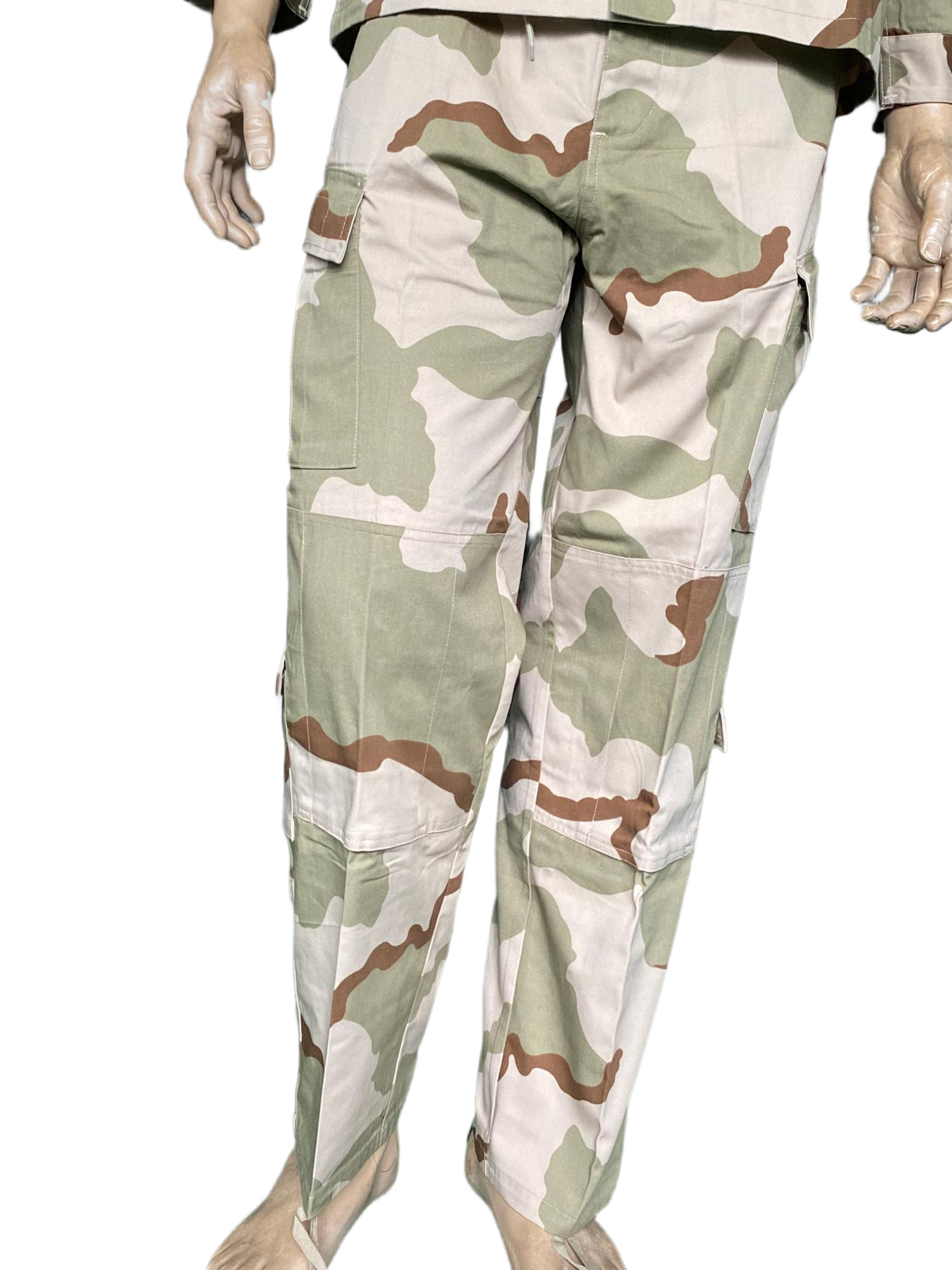 Desert Camouflage Tactical Uniform ACU Military Uniform Set Jacket And Pants In TC 65 35 Ripstop Fabric 230GSM For Army Uses