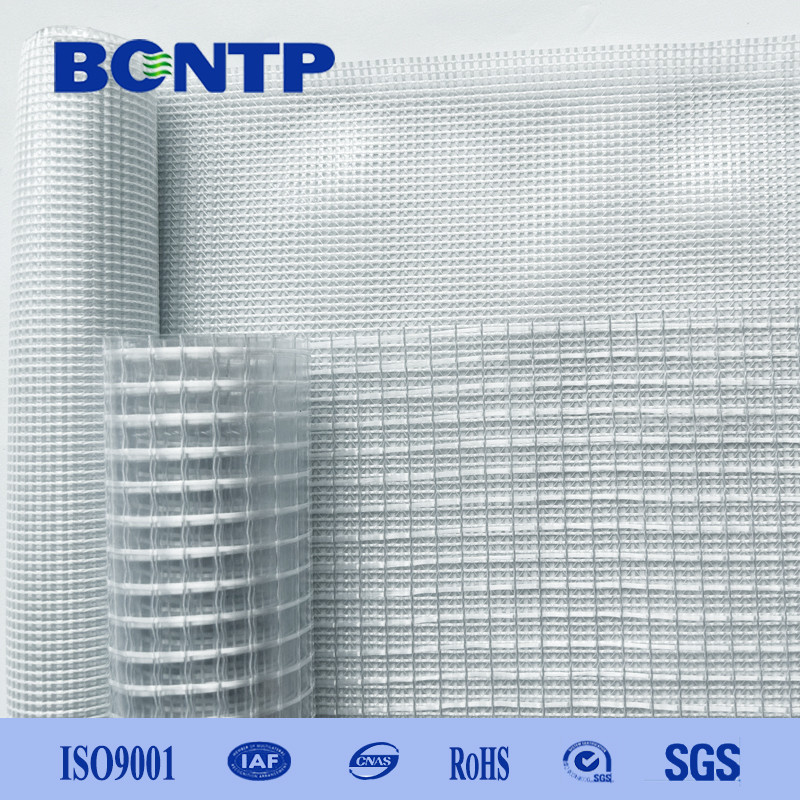 Tear Resistant Flame Retardant PVC Transparent Mesh Fabric Transparent Mesh Tarpaulin for bag