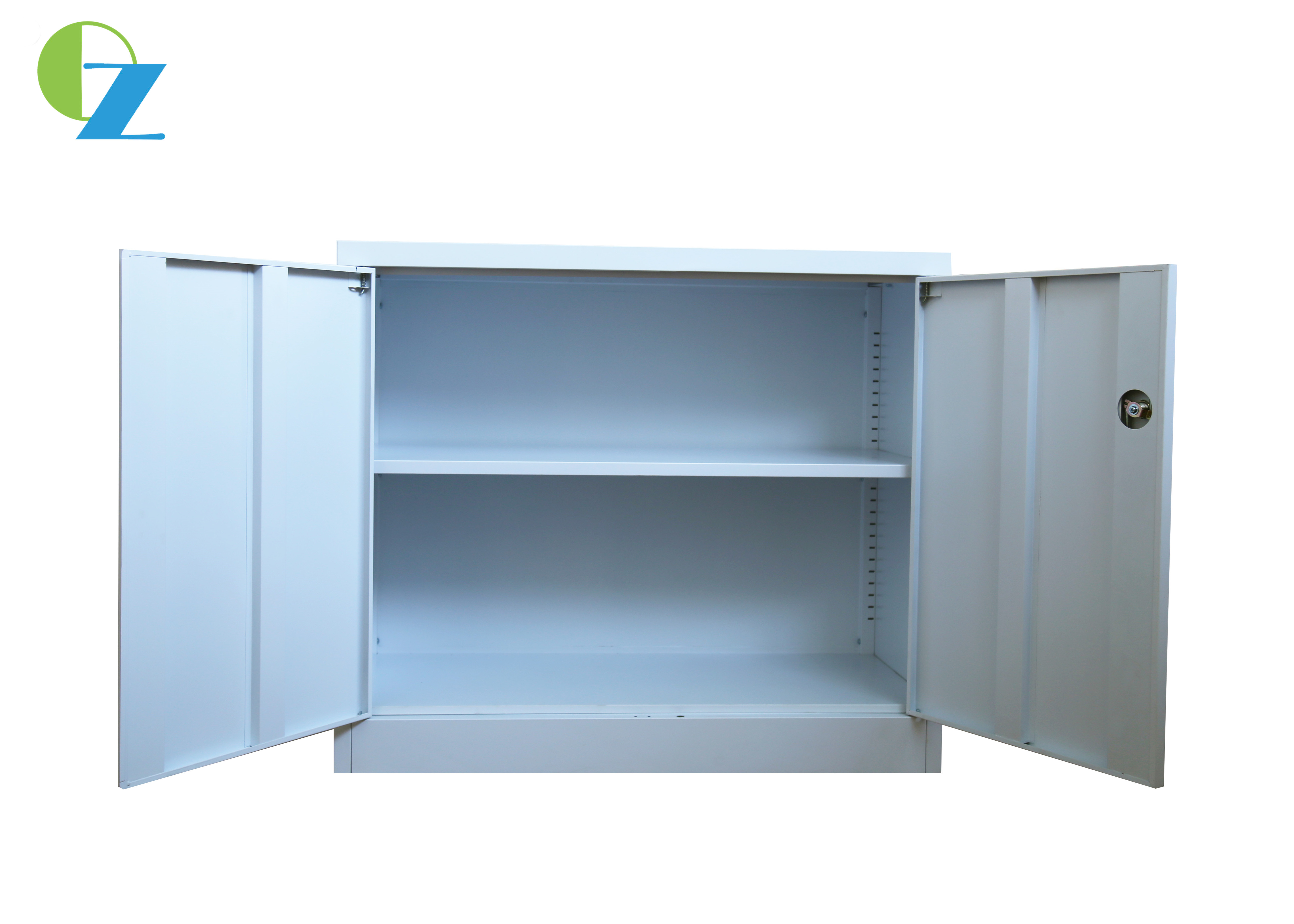 Cold Rolling Steel 2 Door Filing Cabinet Slim Edge , Metal Office Storage Cabinets