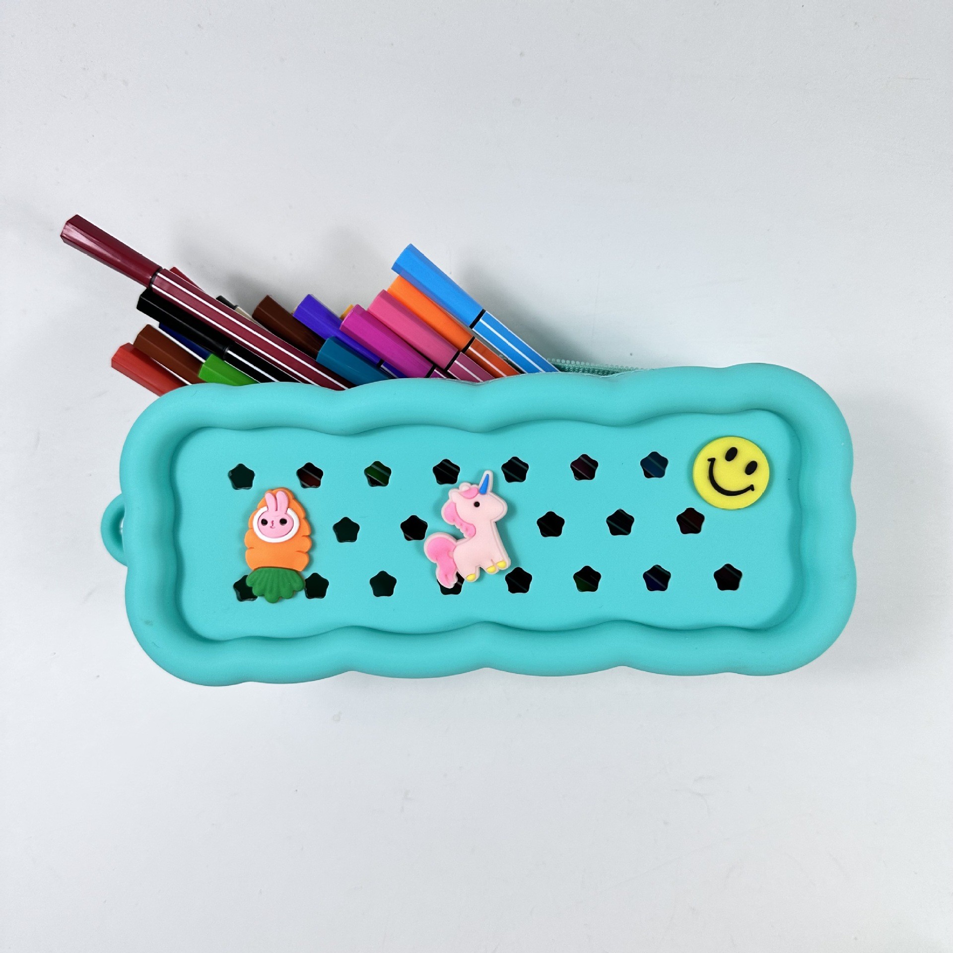 DIY Style Silicone Pencil Case Cute Pencil Pouch for Students Stationery Christmas Gift
