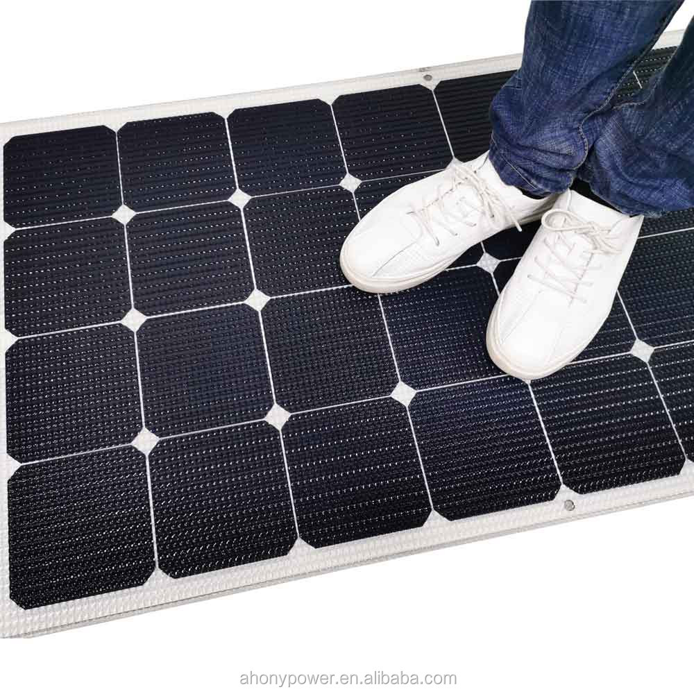 Marine 115w Black Walkable Solar Panel Anti Skid For Cold Chain Car Refrigerator