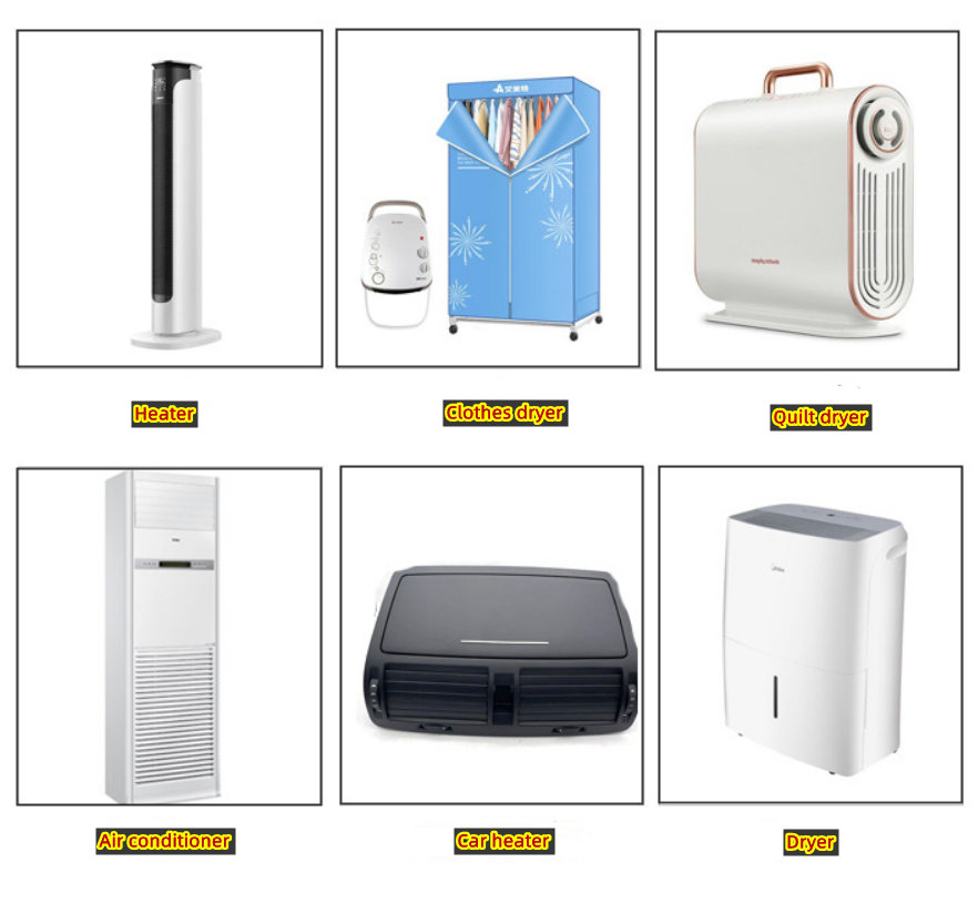 Insulated PTC Air Heater Solar Energy Storage Battery Preheating System Heater Accessories