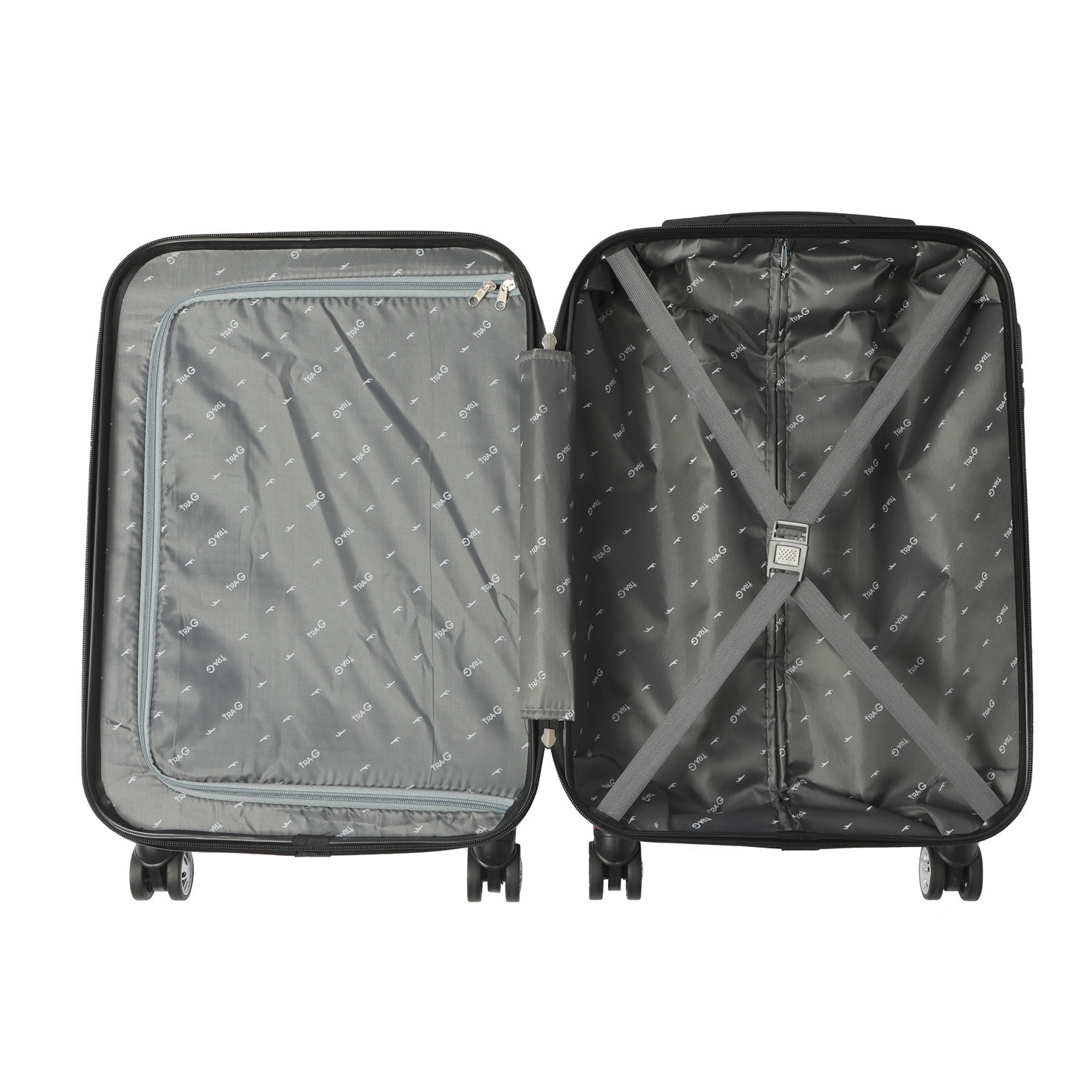 #8 Main Zipper Green PC 0.8mm Carry On Luggage Set
