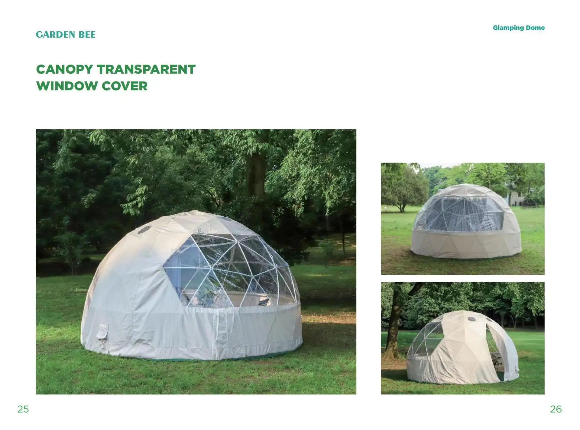 Customized Logo 2.9m Igloo Dome Tent Transparent PVC For Garden House