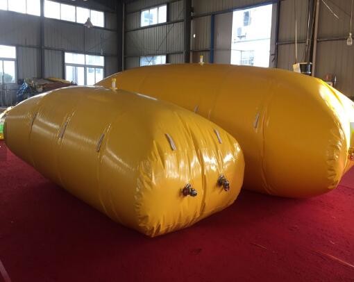 8000L Yellow Bladder Fuel Tank With Super Toughness Wooden Carton Packaging Liquid Containment Fuel Bladder