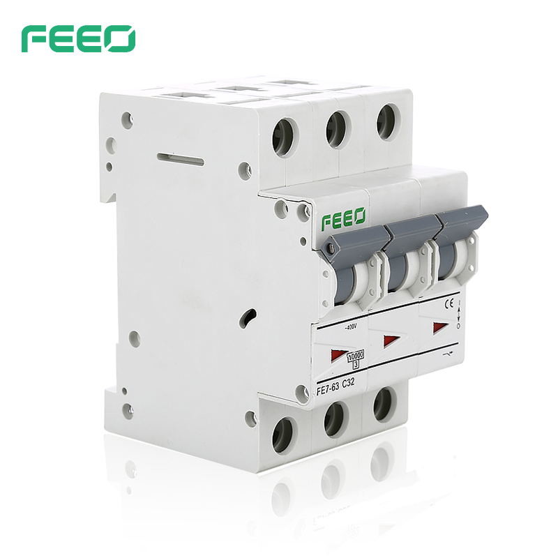 FE7-63 3P AC Power Circuit Breaker 10KA 400VAC For Lighting Distribution