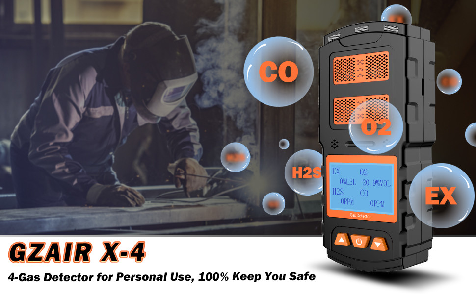 Dustproof Portable Multigas Detector Monitor For LEL Oxygen H2S CO Carbon Monoxide