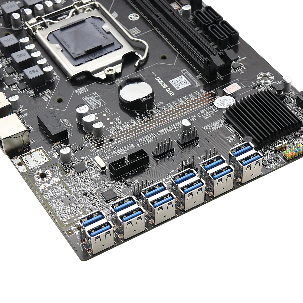 Ddr4 B250 Pu Fan Plug Motherboard Lga 1151 Motherboard SATA3.0 Mining Board 12 GPU