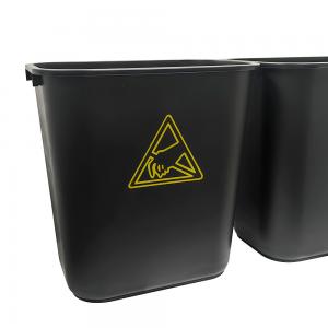 China 35L PP Plastic Square Antistatic Waste Bin ESD Electrostatic Cleanroom Tool Box Trash Can on sale
