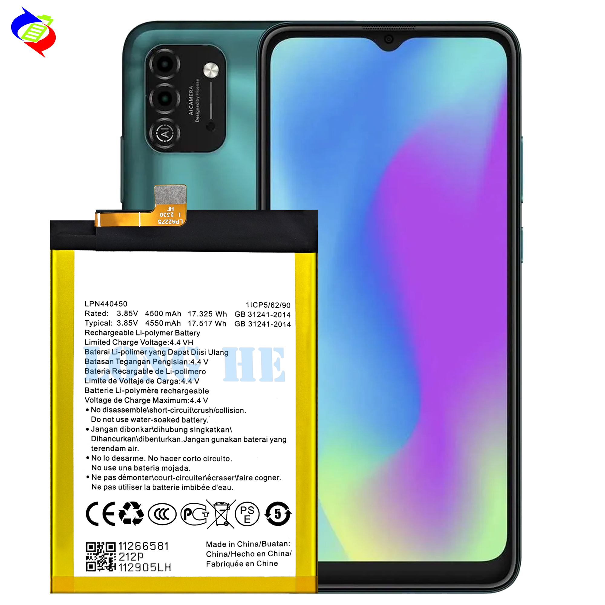 Mobile Phone Battery For Hisense E50 Lite LPN440450 4.4V Original Lithium-Ion Batteries