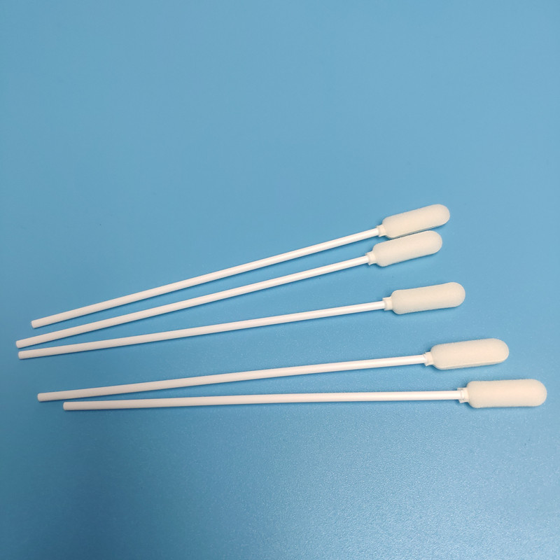PP Stick Foam Sponge Head Disposable Sampling Swab White Color