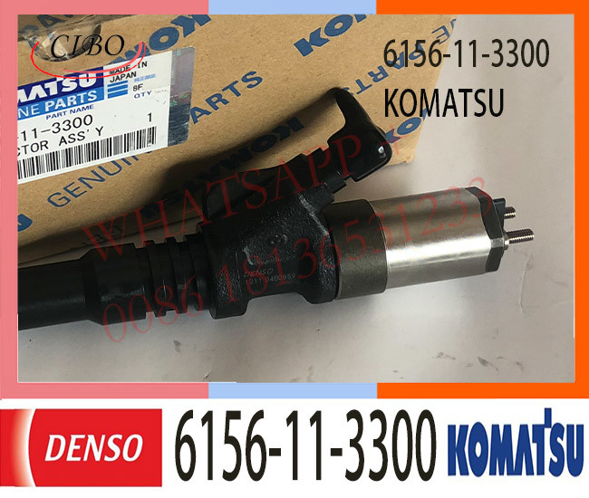 6156-11-3300 KOMATSU Diesel Engine Fuel Injector 6156-11-3300 095000-1211 SAA6D125 PC400-7 PC450-7 Engine D85EX-15