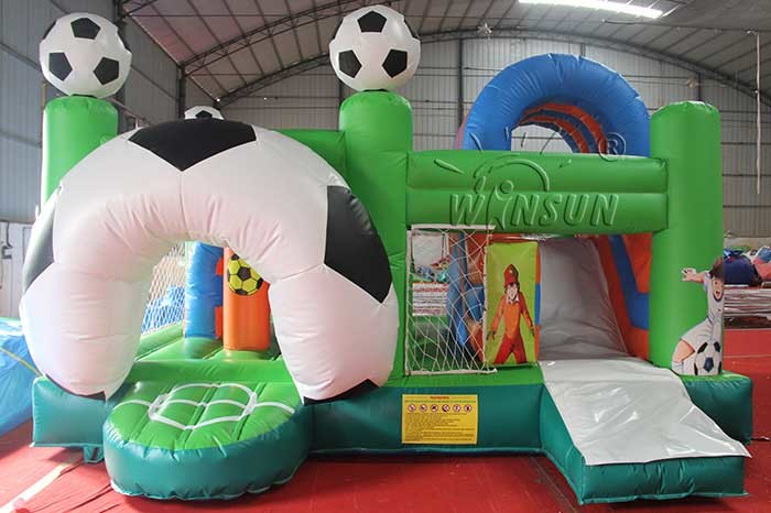 Soccer Themed Inflatable Children'S Bounce House / Commercial Bounce House