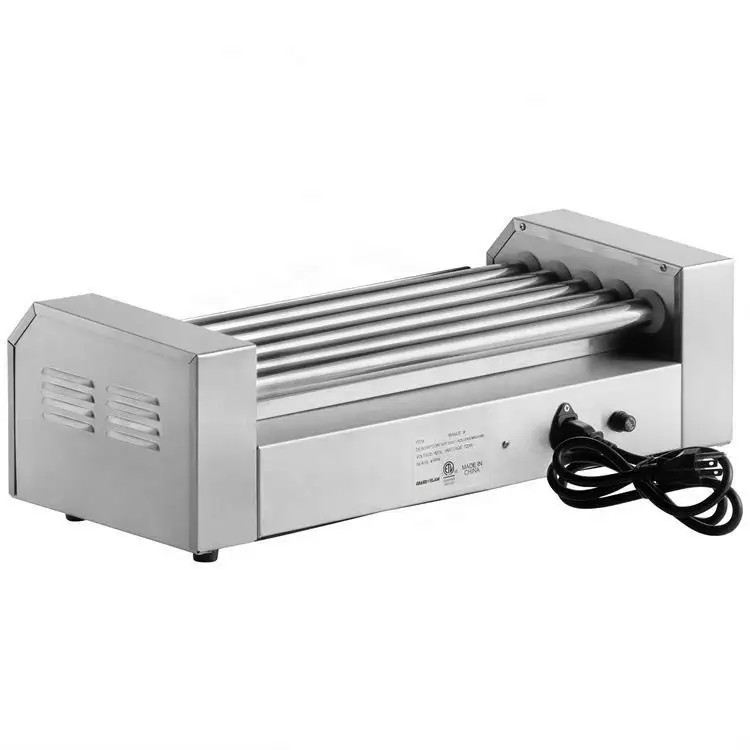 Steel Commercial Snack Food Equipment Hot Dog Making Machine Dual Temperature Control