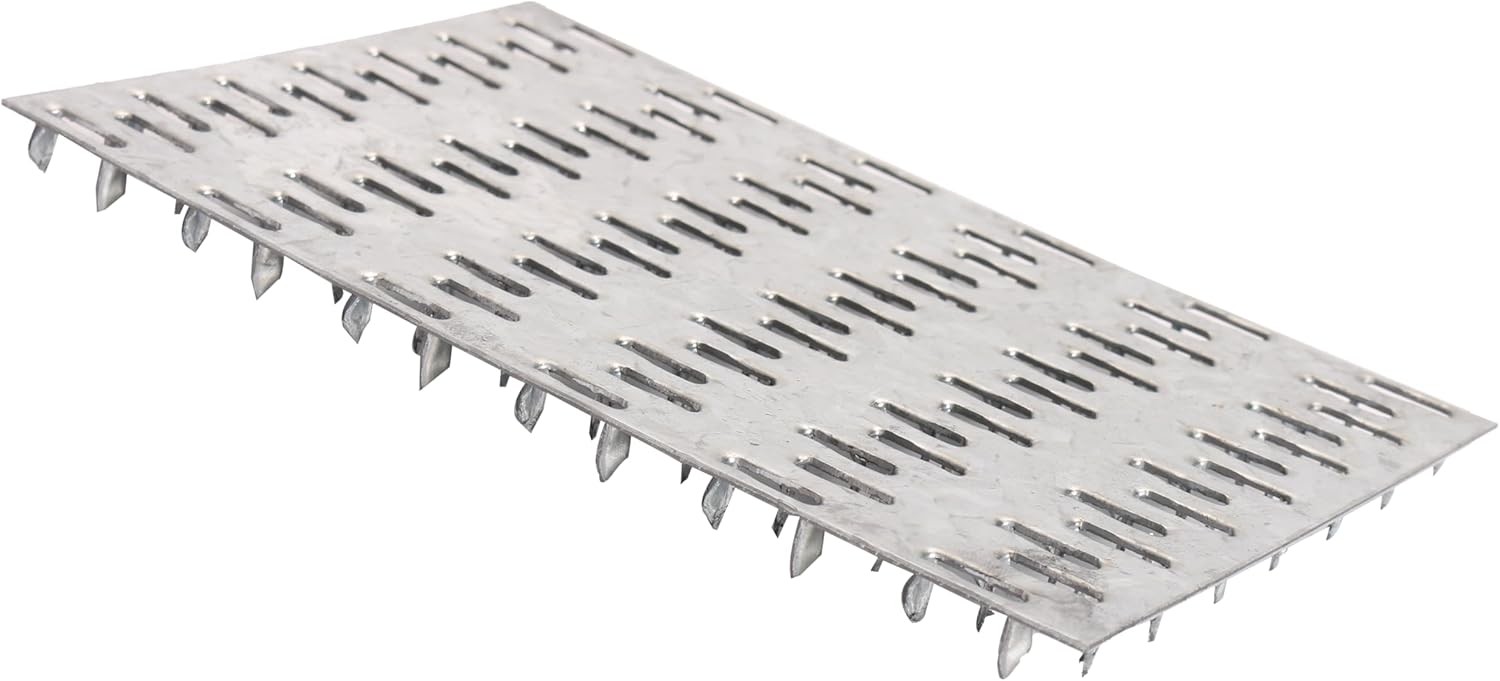 6x4 Inch Pronged Truss Flat Mending Plates Galvanized Steel With 8mm Nail Teeth
