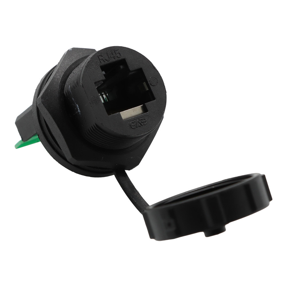 Male Female Communication Cable Connectors , Rj45 Through Hole Connector 2.5cm
