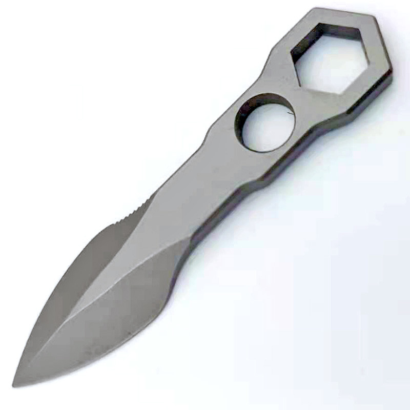 Length 18cm Titanium Alloy Diving Knife Anti Corrosion Portable