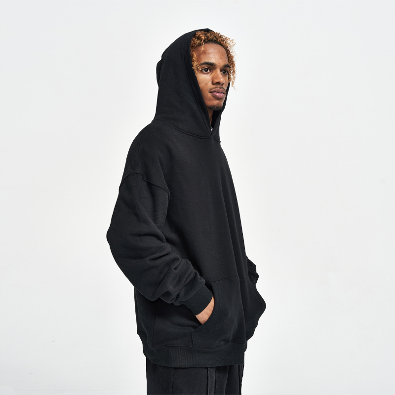 Oem Slim Fit Joggers 350g Supplier Pull Over Tracksuit Mens Pullover Hoody Heavy 85%Cotton Hoodie For Wholesale