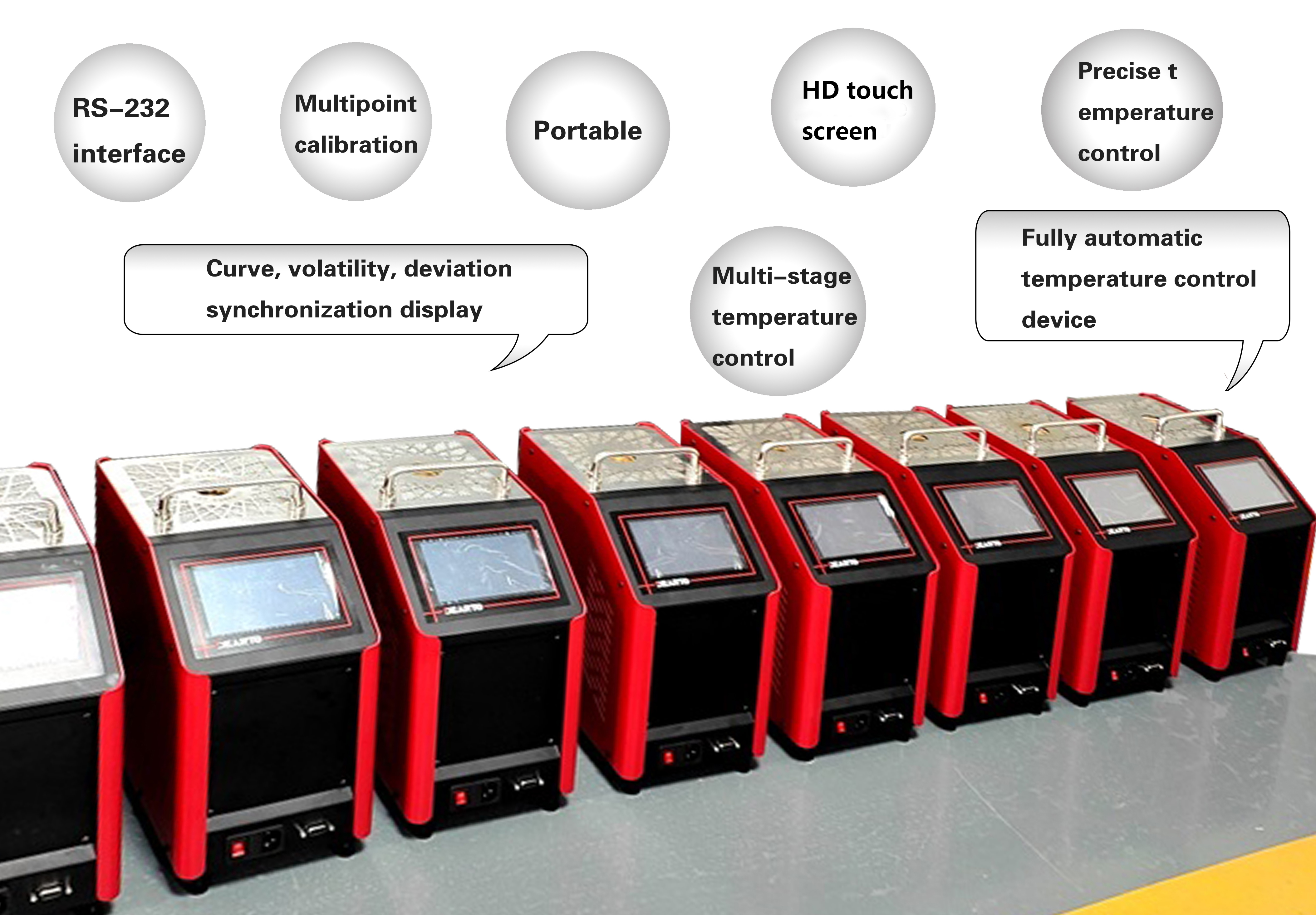 DTG Series Portable Dry Block Temperature Calibrator Red Color and Stable Performance