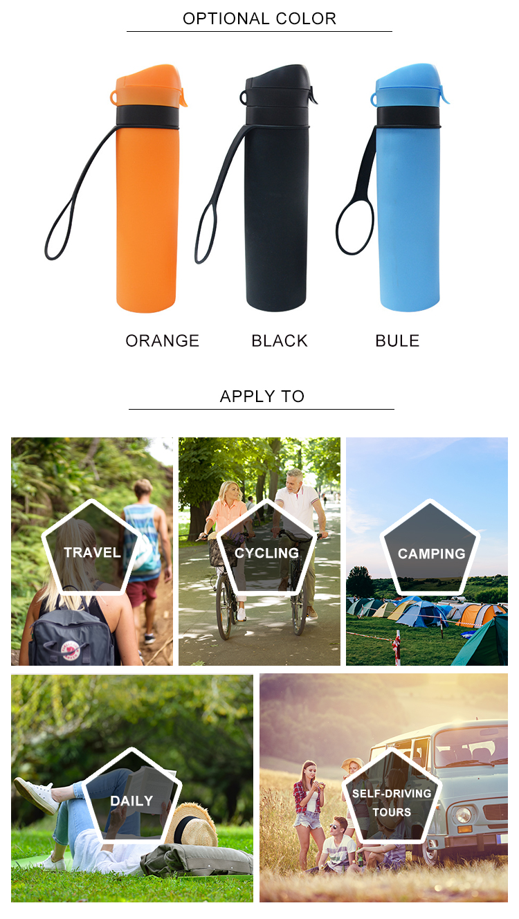 Sport Gift 150g Adults Roll Up Silicone Bottle