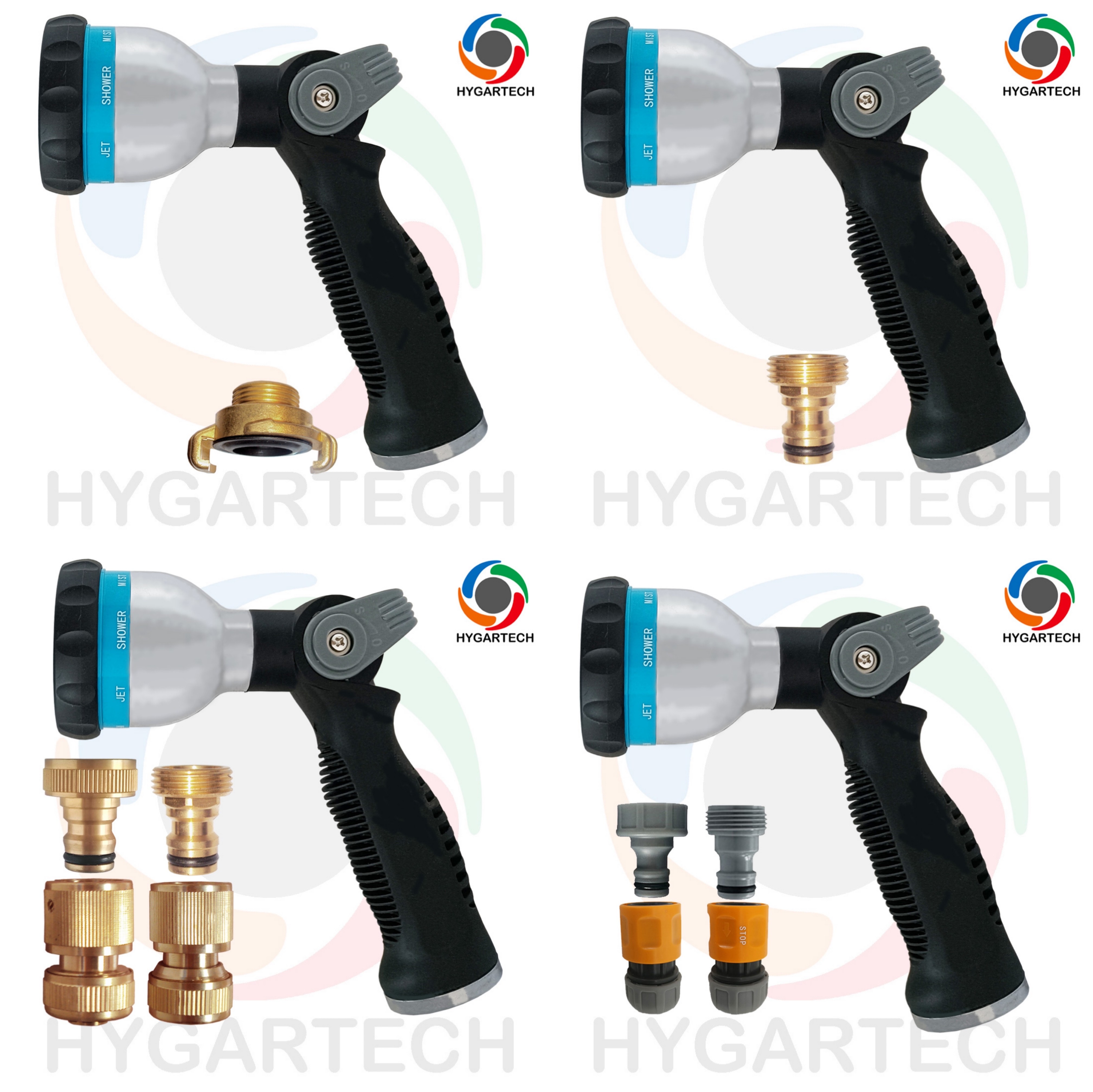 8 Modes for Different Cleaning Needs Metal Water Spray Gun for Versatile Usage