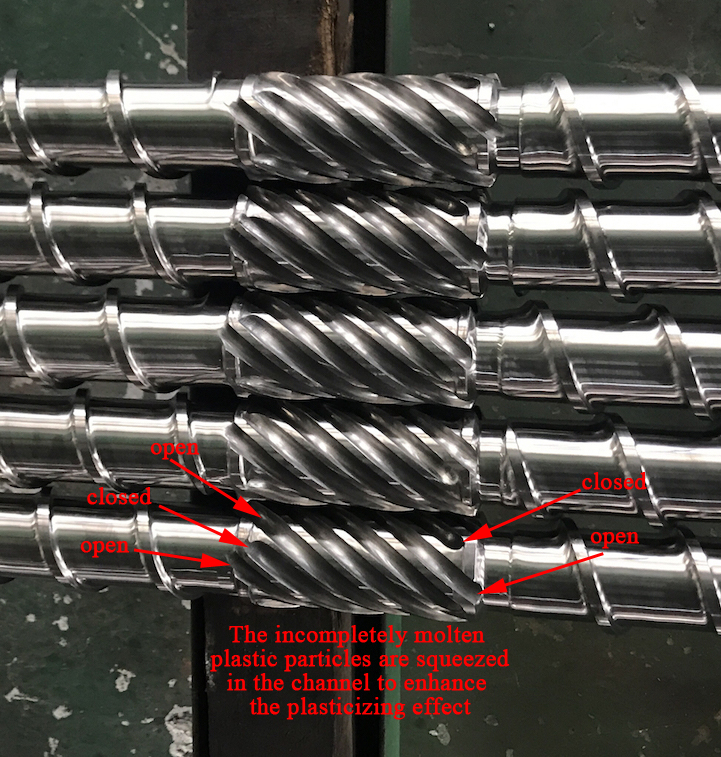 Bimetallic Screw Barrel For LDPE / HDPE / PP / PE / PVC Blowing Molding Machine