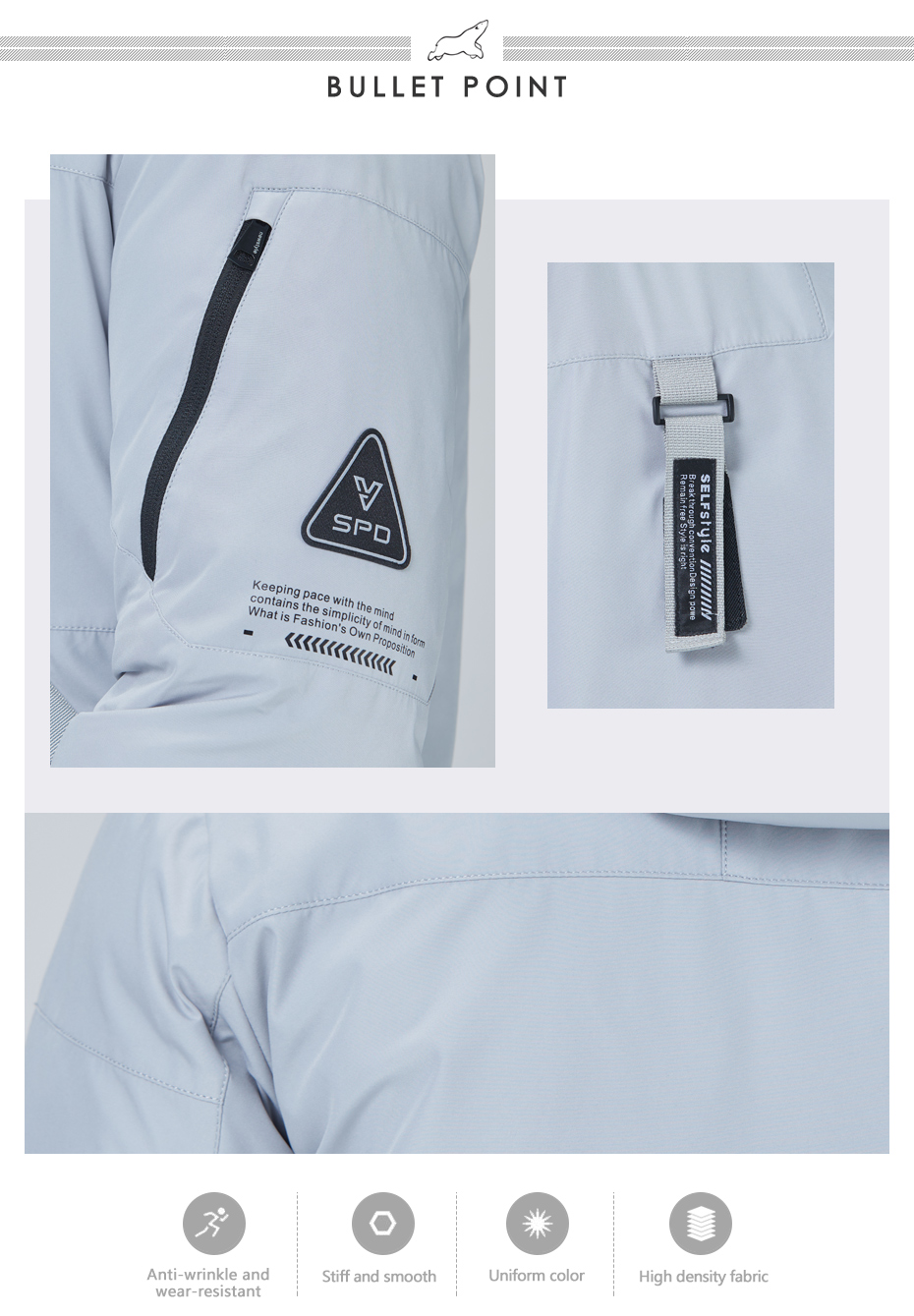 multi-pocket short down jacket, stylish, young fashion,short men's coat, light color, hooded,
