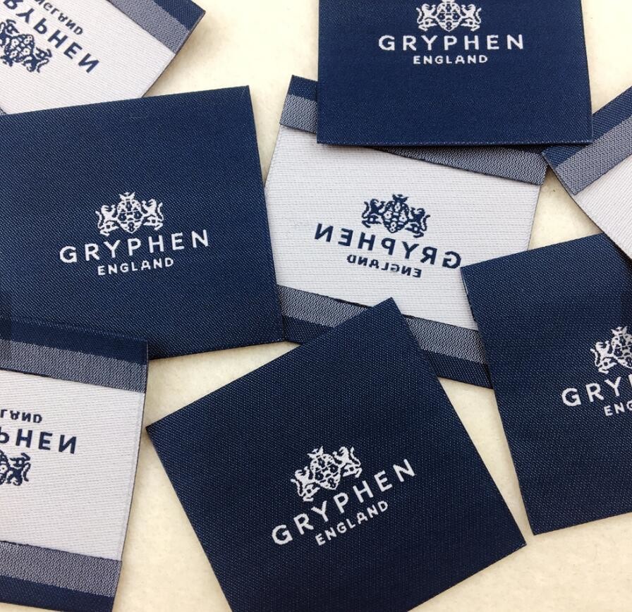 Etiquette Textile Woven Personalised Fabric Labels End Folded Clothing Labels