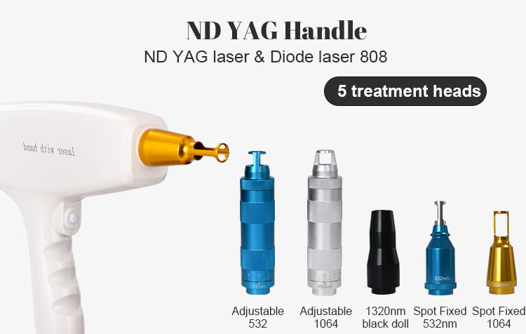 Custom Multifunctional Beauty Machine 808nm Q Switched Nd YAG Laser For Skin Lightening