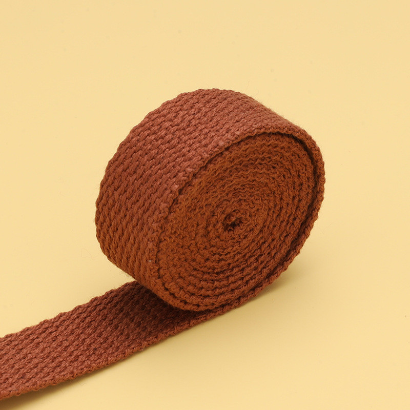 20mm-50mm Thickened Polyester Cotton Webbing School Bag Backpack Handbag Canvas Strap Solid Color Plain Weave Strap