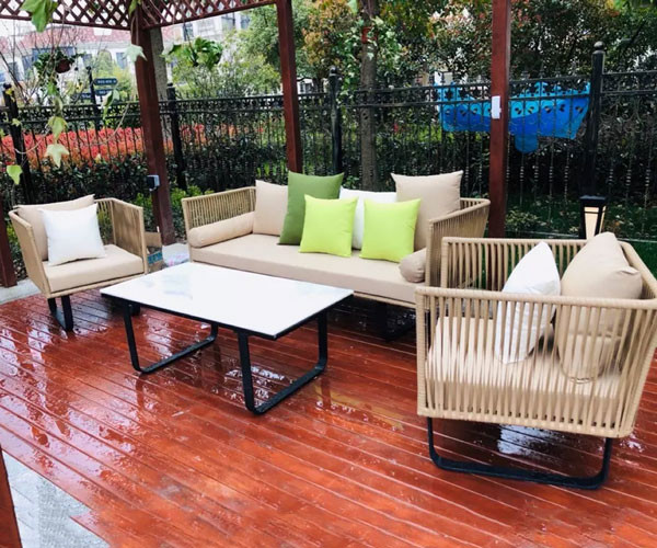 1.5mm Modern Lounge Sectional Outdoor Sofa Adjustable Waterproof Garden Furniture Set