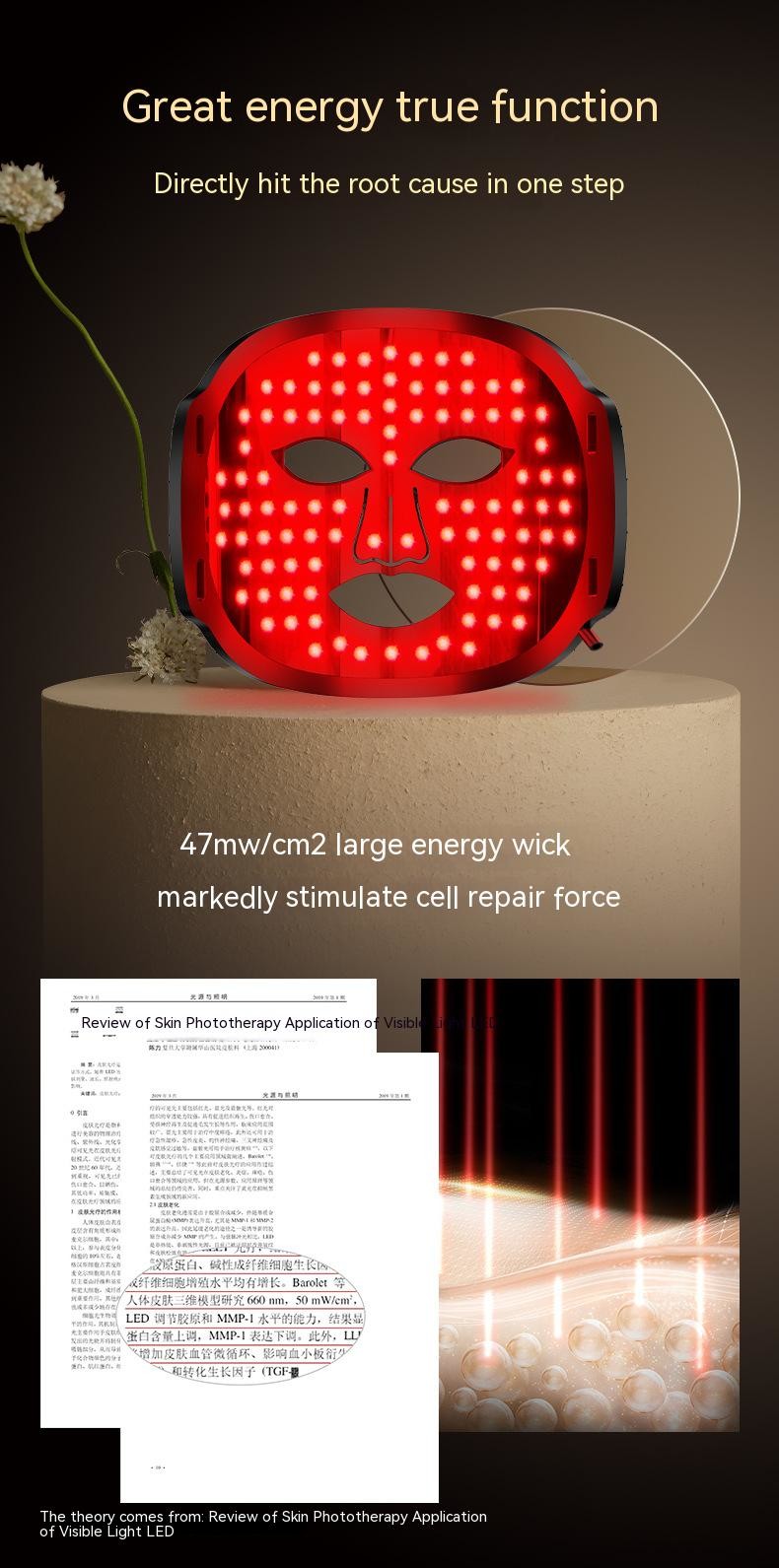 7 Colors led light therapy soft silicone skin whitening led facial mask