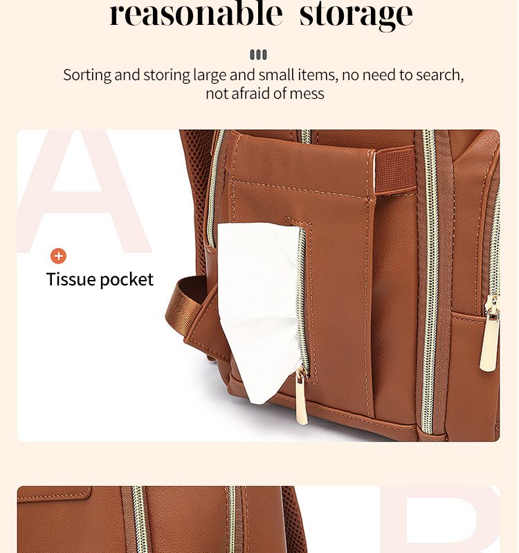 Factory Baby Diaper Bag Multi Function High Capacity Mummy Bag Changing Bag