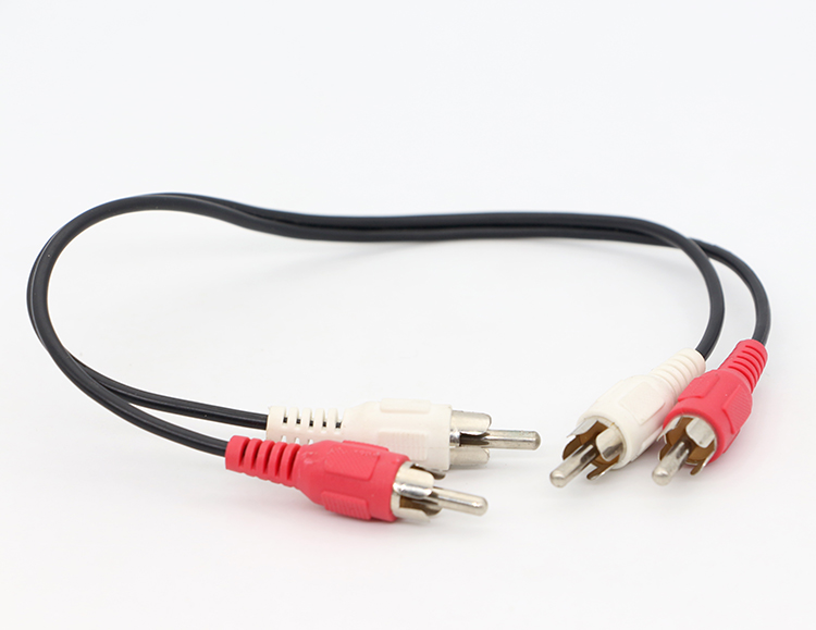 High End Audio Video TV Y Splitter 2 RCA Male to 2 RCA Male Audio Video Cable