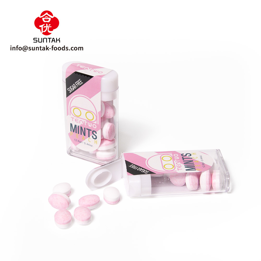 Sugar Free Mints Fruity Candy In Plastic Container