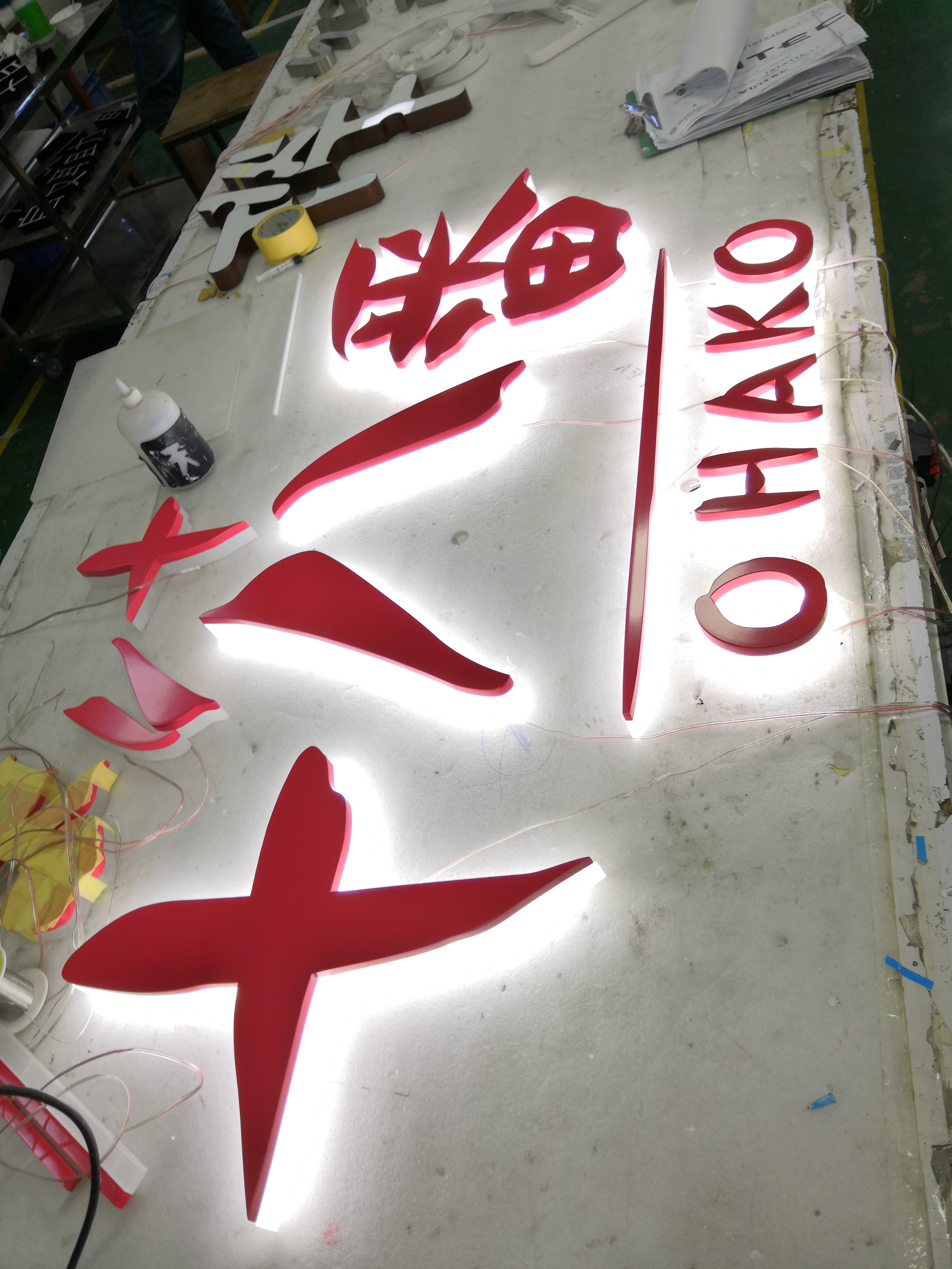 Wall Decor Backlit Channel Letter Signs 3D Custom 6500K