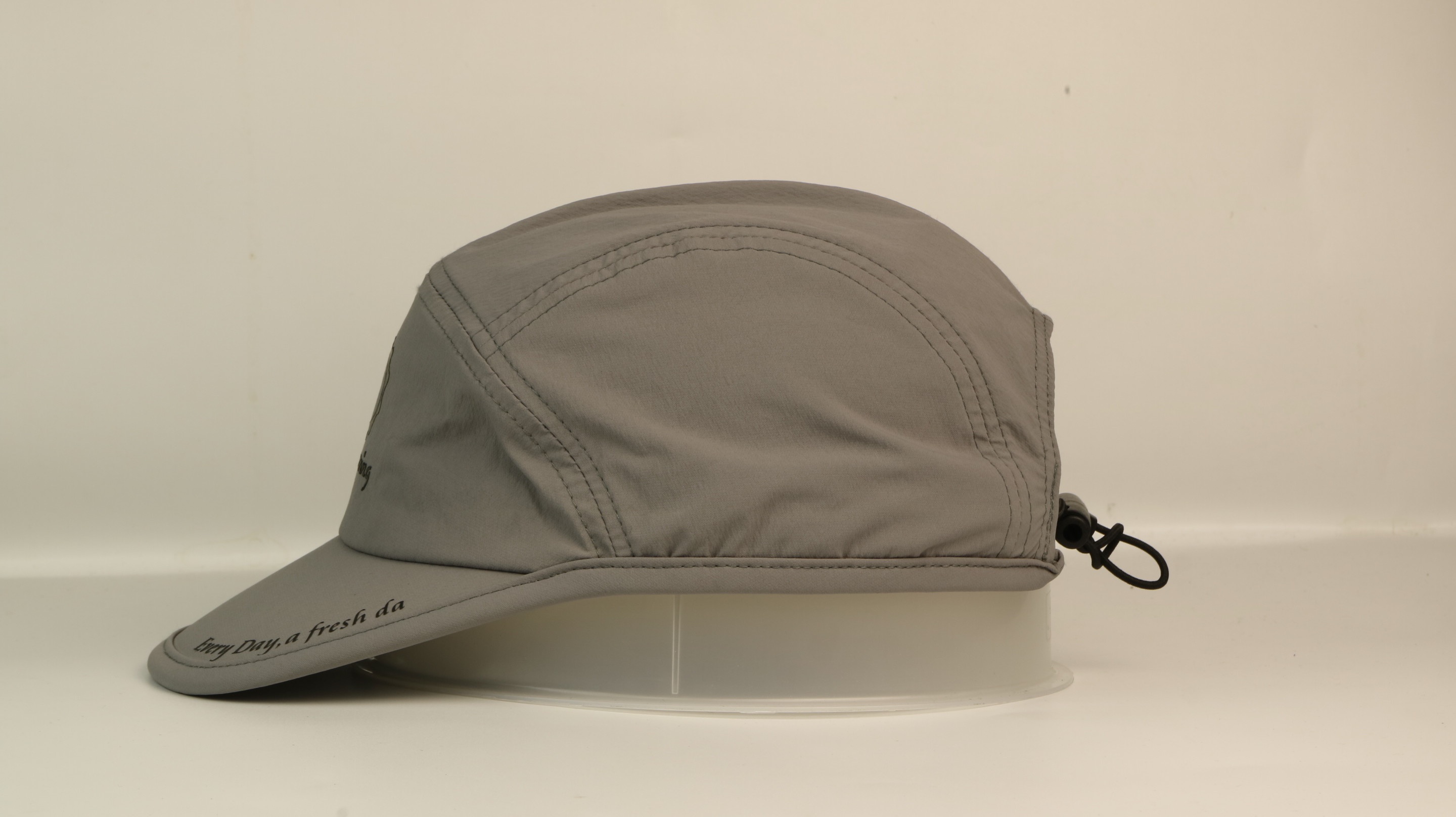 Quick Dry Soft Grey Sports Dad Hats Plastic Buckle