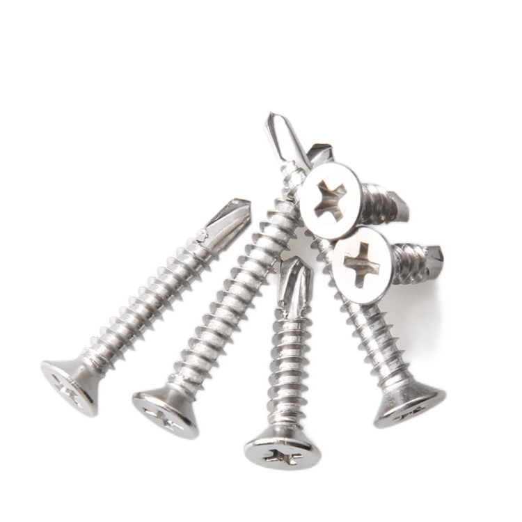 Passivated Finish Stainless Steel Flat Head Self Drilling Screw for Metal Fastening