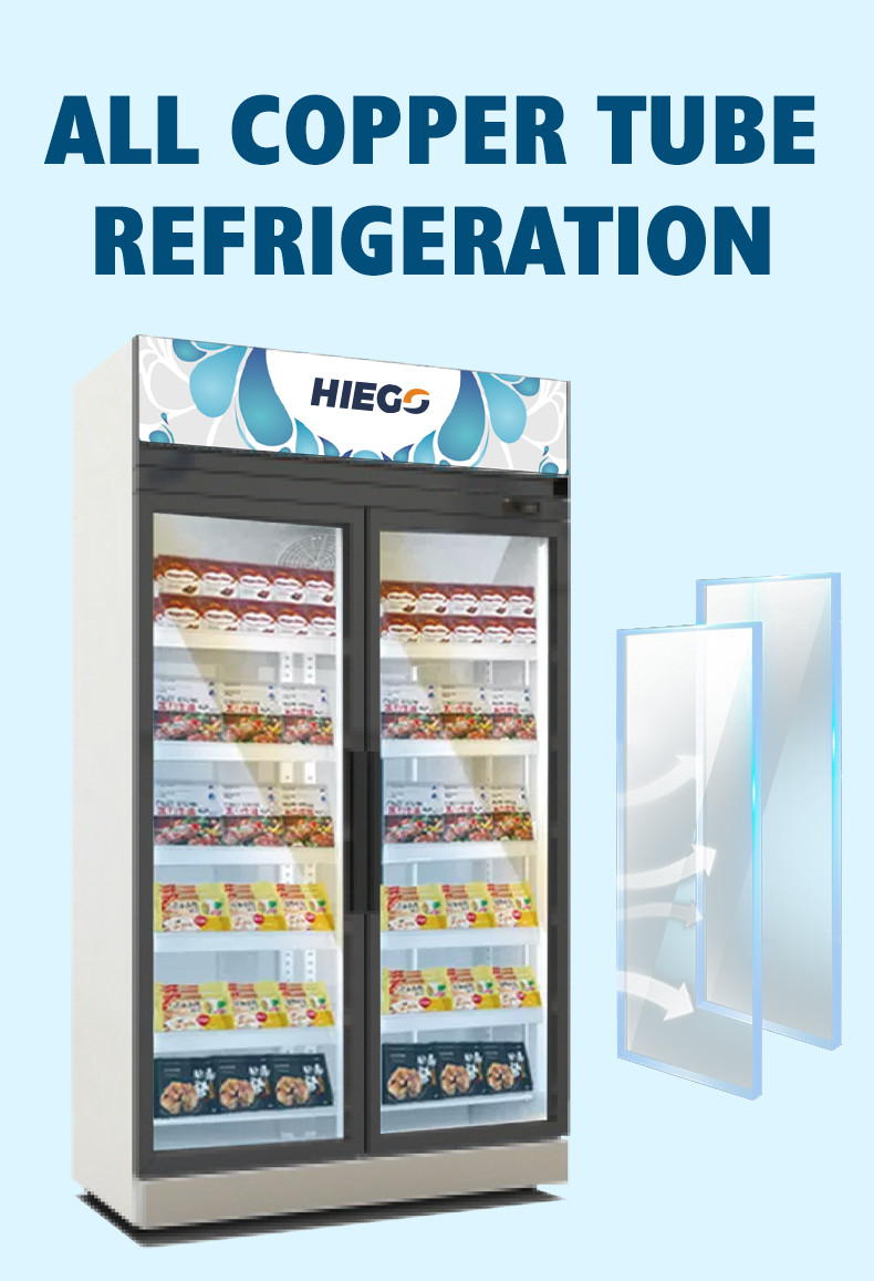 380L Beverage Fridge Cold Beer Supermarket Display Glass Door Chiller